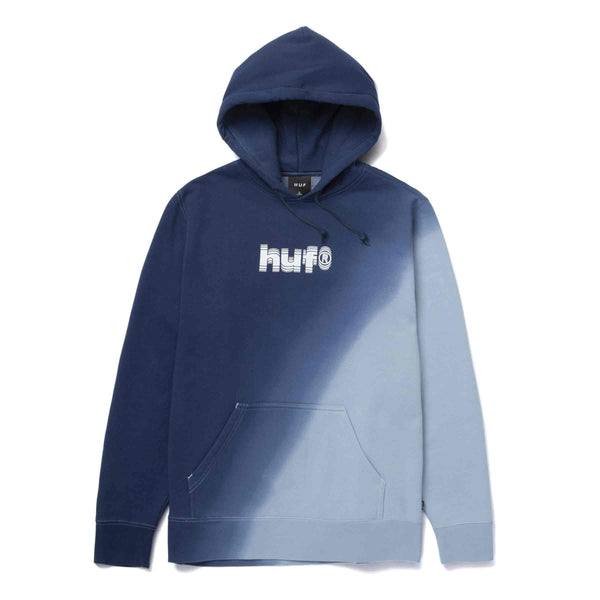 HUF SHAKE DYE PULLOVER HOODIE Insignia Blue voorkant  Revert95.com