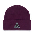 HUF TRIPLE TRIANGLE CUFF BEANIE Eggplant voorkant muts Revert95.com