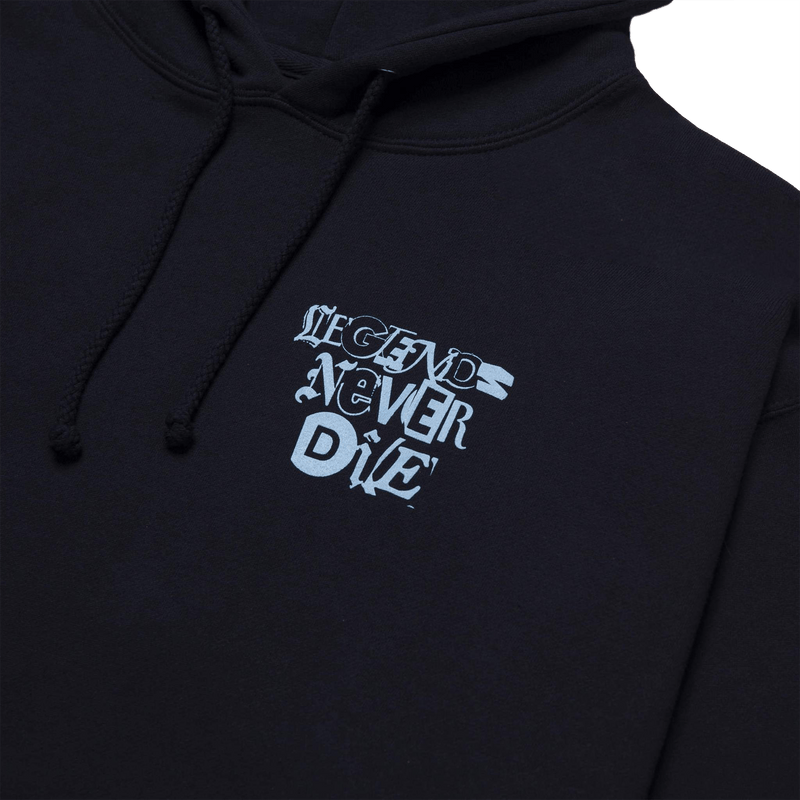 Huf HAROLD HUNTER FOUNDATION 2021 PULLOVER HOODIE voorkant close-up