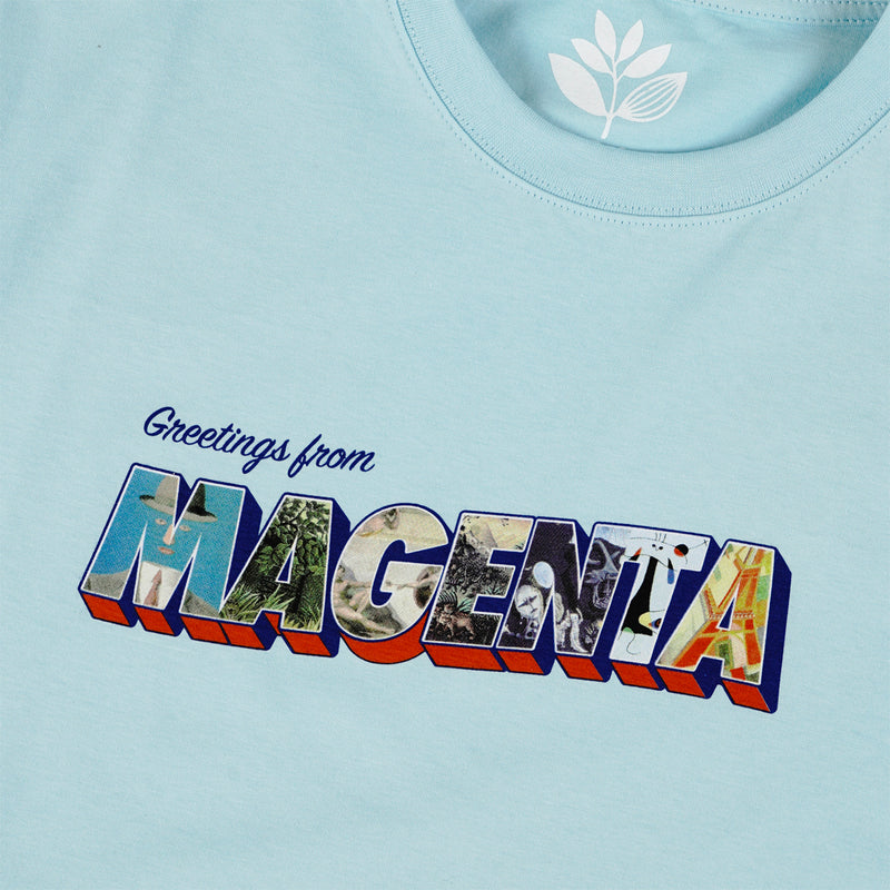 Magenta Postcard Tee Blue