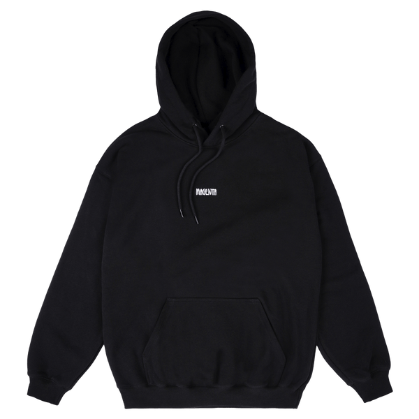 Magenta OG SCRIPT HOODIE zwart voorkant