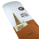 Magenta Skateboard deck Jameel Douglas GUEST BOARD 90'S Shape deck achterkant close-up Revert95.com