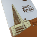 Magenta Skateboard deck Jameel Douglas GUEST BOARD 90'S Shape deck achterkant close-up Revert95.com