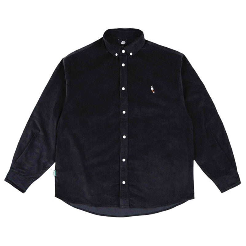 Magenta skateboards PWS SHIRT CORDUROY shirt zwart voorkant Revert95.com