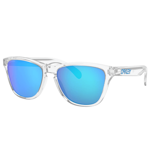 Oakley Frogskins Crystal Clear Prizm Sapphire zijkant