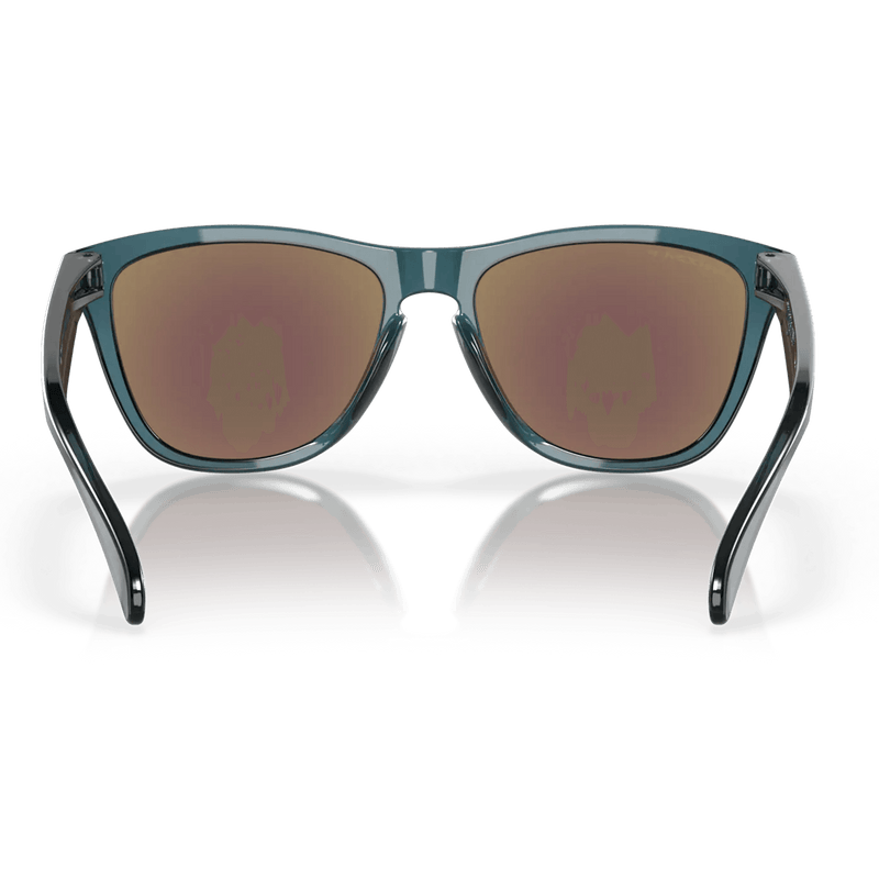 Oakley Frogskins Prizm Polarized Crystal Black Frame Prizm Sapphire Polarized Lenses achterkant