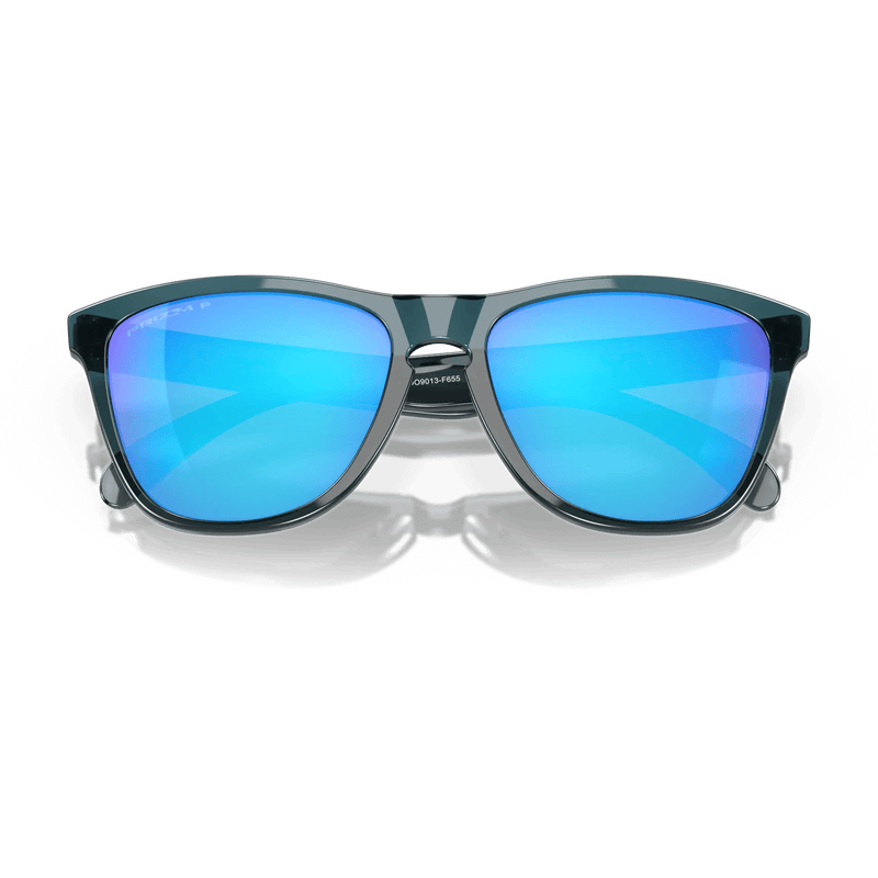 Oakley Frogskins Prizm Polarized Crystal Black Frame Prizm Sapphire Polarized Lenses voorkant