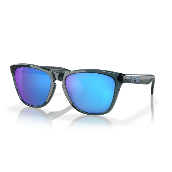 Oakley Frogskins Prizm Polarized Crystal Black Frame Prizm Sapphire Polarized Lenses zijkant