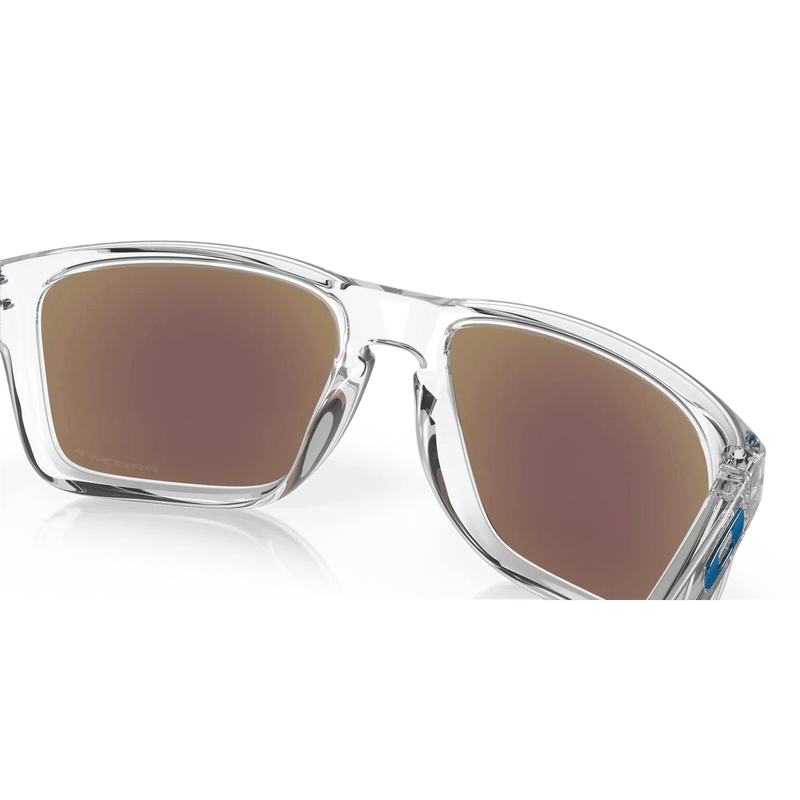 Oakley Holbrook XL Polished Clear Prizm Sapphire Iridium Polarized achterkant