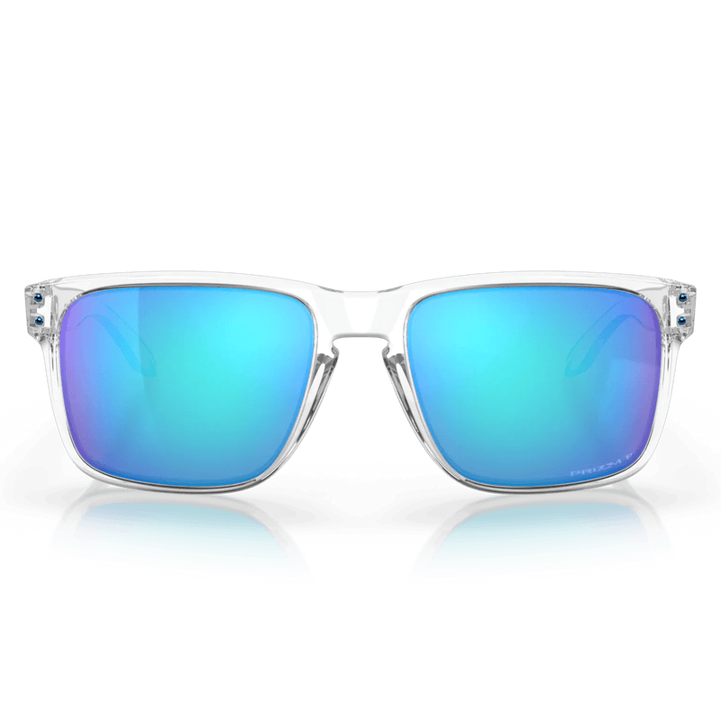 Oakley Holbrook XL Polished Clear Prizm Sapphire Iridium Polarized voorkant