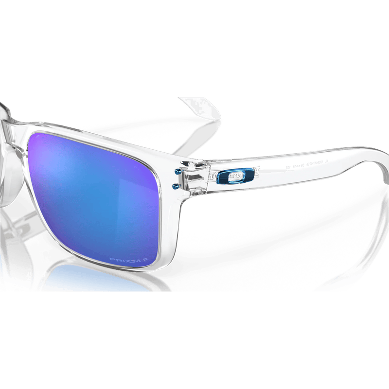 Oakley Holbrook XL Polished Clear Prizm Sapphire Iridium Polarized zijkant