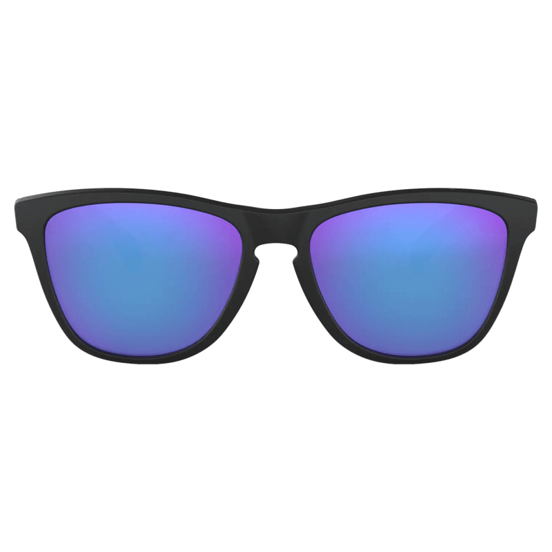 Oakley Frogskins Matte Black Montuur & Violet Iridium Glazen voorkant