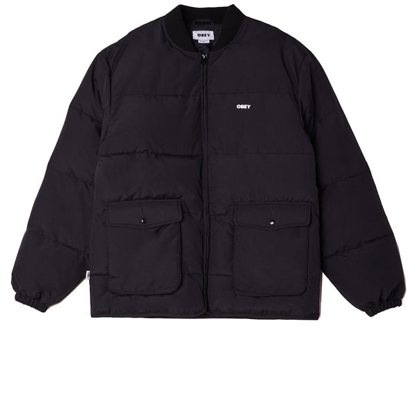 Obey Charlie jacket black voorzijde