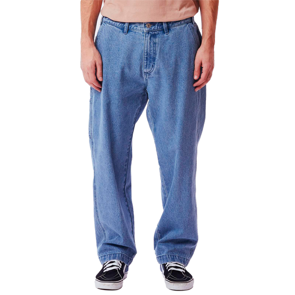 Obey Carpenter denim light indigo skate broek voorkant