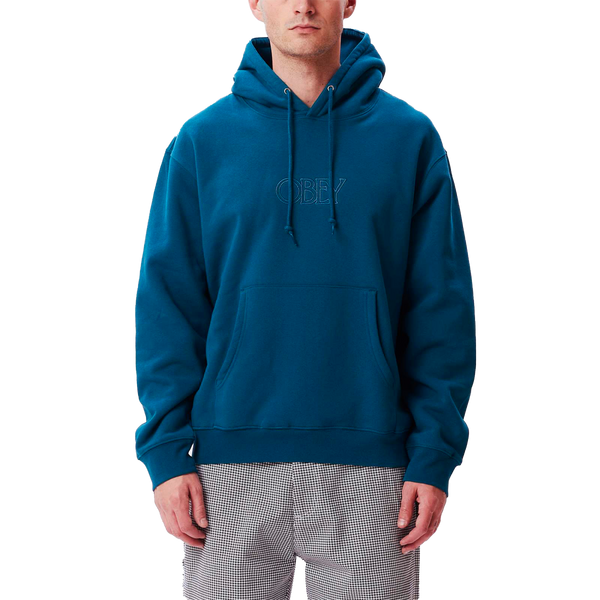 Obey Regal Pullover hood deep oceaan hoodie voorkant