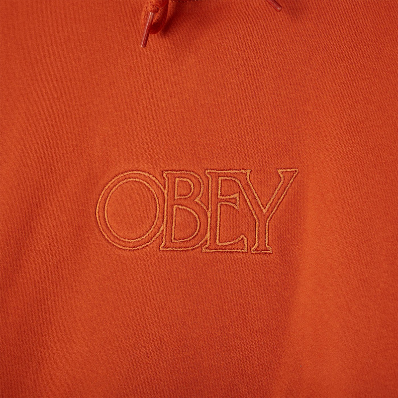 Obey Regal Pullover hood Ginger hoodie voorkant close-up