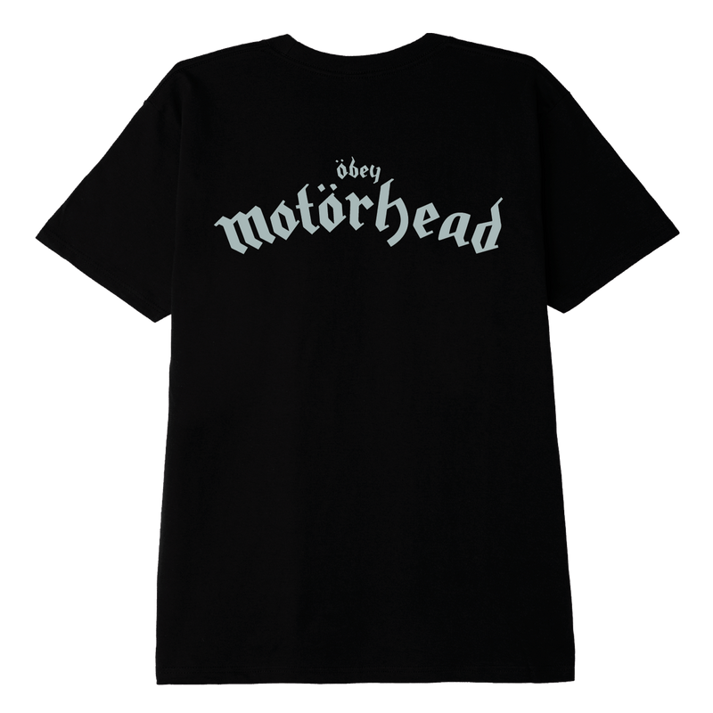 Obey x Motörhead samenwerking damaged case t-shirt achterkant zwart