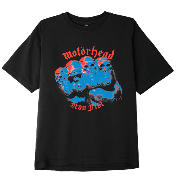 Obey x Motörhead samenwerking Iron fist t-shirt voorkant zwart