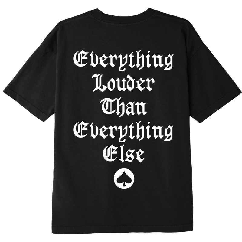 Obey x Motörhead test print t-shirt off black achterkant