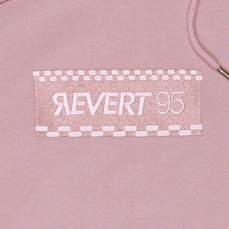 Revert 95 Checkerboard Box Logo Hoodie Purple Rose