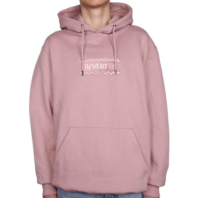 Revert 95 Checkerboard Box Logo Hoodie Purple Rose