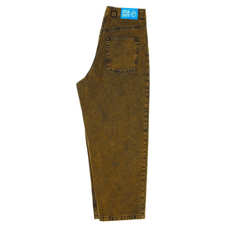 Polar Big Boy Jeans Yellow Black skate broek zijkant product