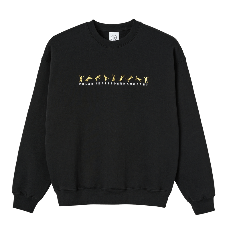 Polar Cartwheel Crewneck Black voorkant product