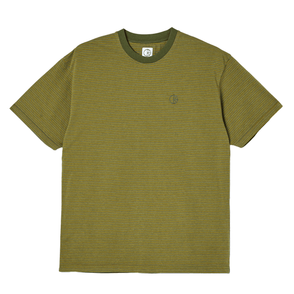 Polar Dizzy Stripe T-shirt Army Green voorkant product