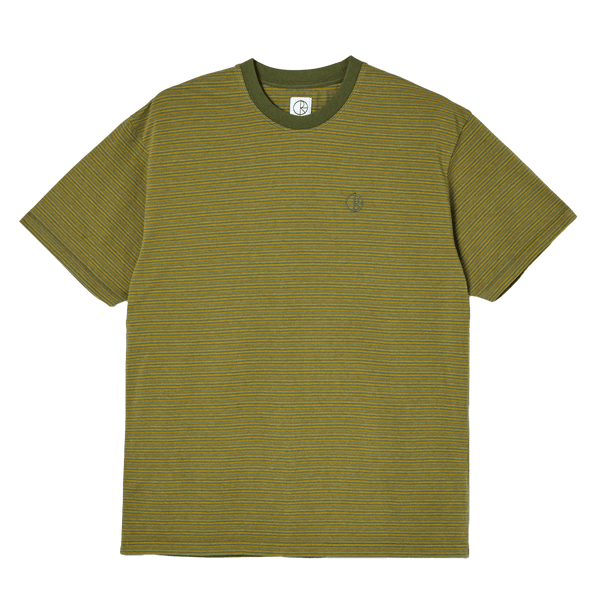 Polar Dizzy Stripe T-shirt Army Green voorkant product