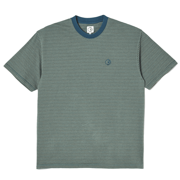 Polar Dizzy Stripe T-shirt Blue voorkant product