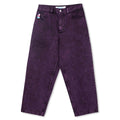Polar skate co Polar Big Boy Jeans Purple Black voorkant Revert95.com