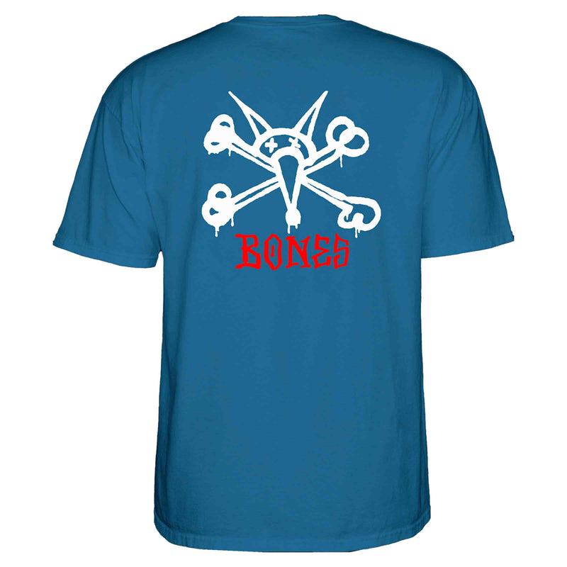 Powell Peralta Rat Bones T-Shirt slate blue achterkant Revert95.com