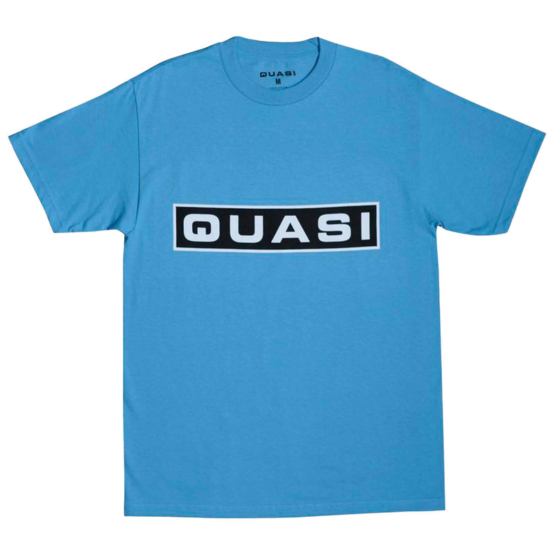 Quasi Skateboards Bar Logo T-shirt Carolina blauw voorkant Revert95.com
