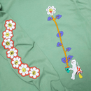 Plant Based Long Sleeve Pistachio mouw voorkant close-up