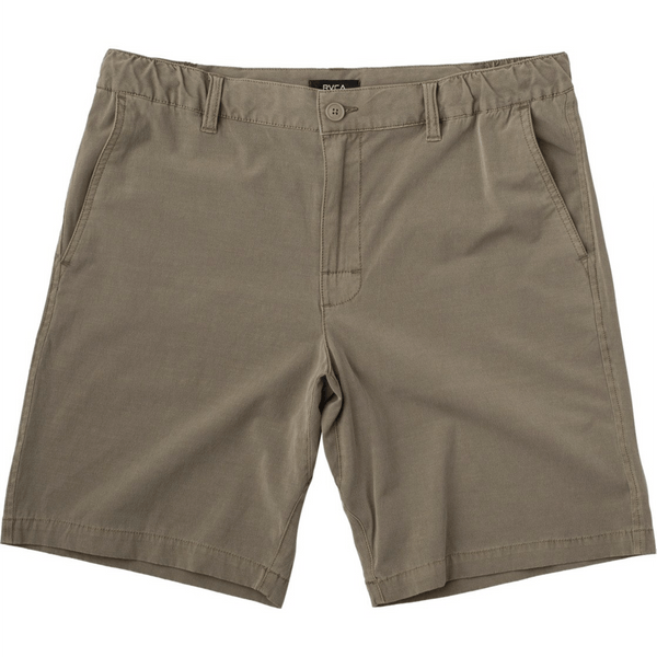 RVCA All Time Rinsed Coastal Hybrid Short Dark sand voorkant