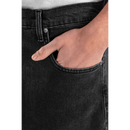 Reell Denim Jeans Baggy Black Wash Revert95 voorkant close-up
