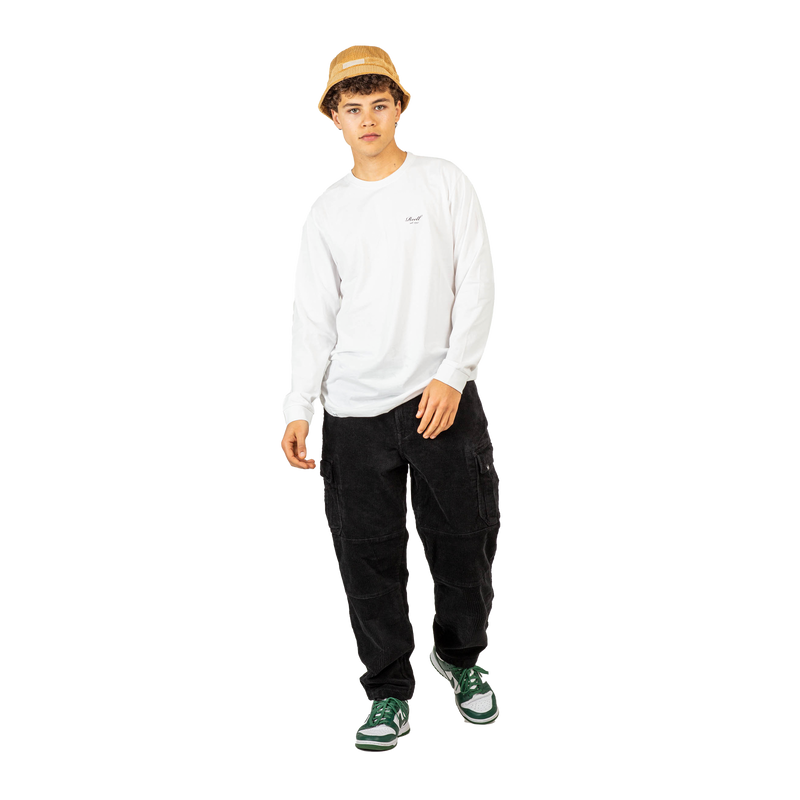 Reell Denim Reflex Loose Cargo Black Corduroy voorkant outfit Revert95.com