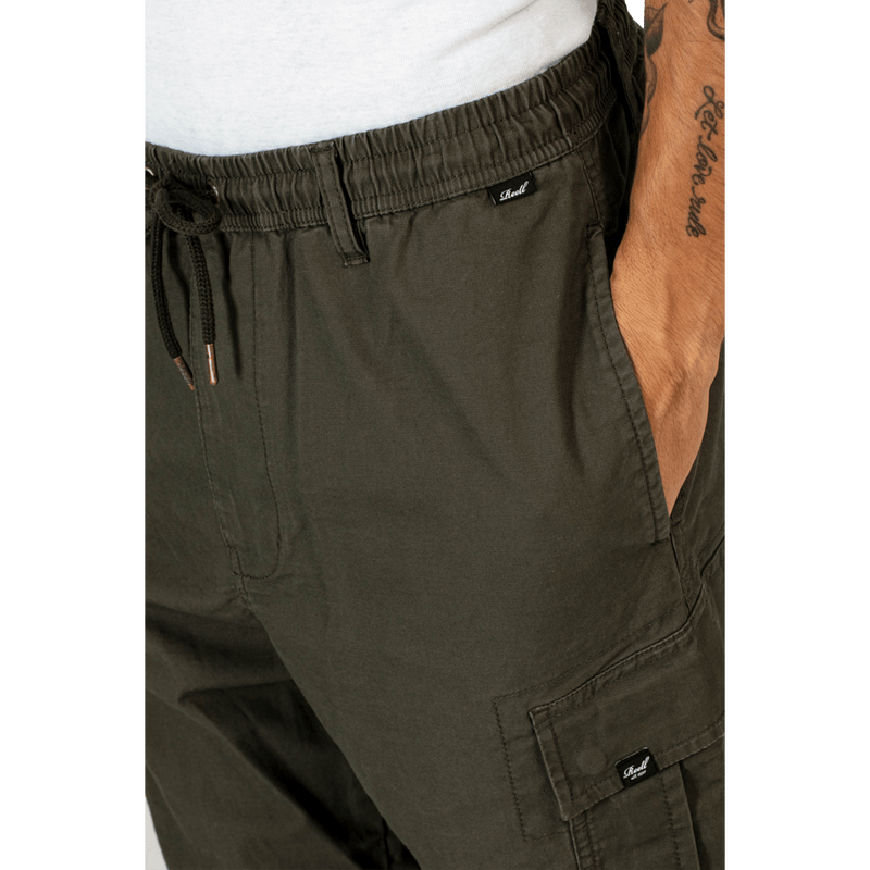Reell Denim Reflex Loose Cargo dark olive voorkant close-up