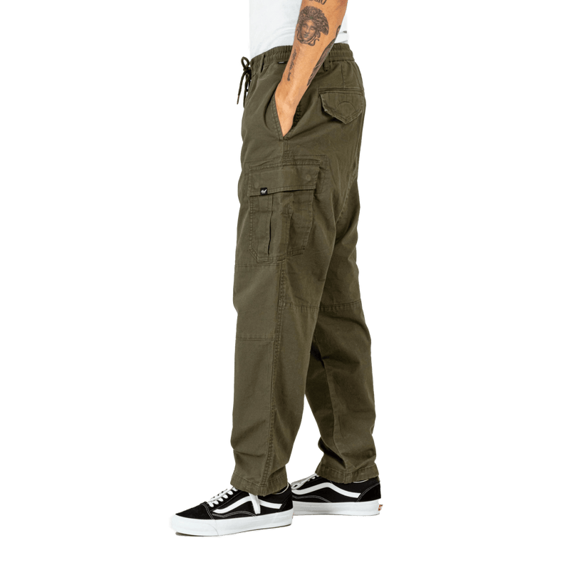 Reell Denim Reflex Loose Cargo dark olive zijkant