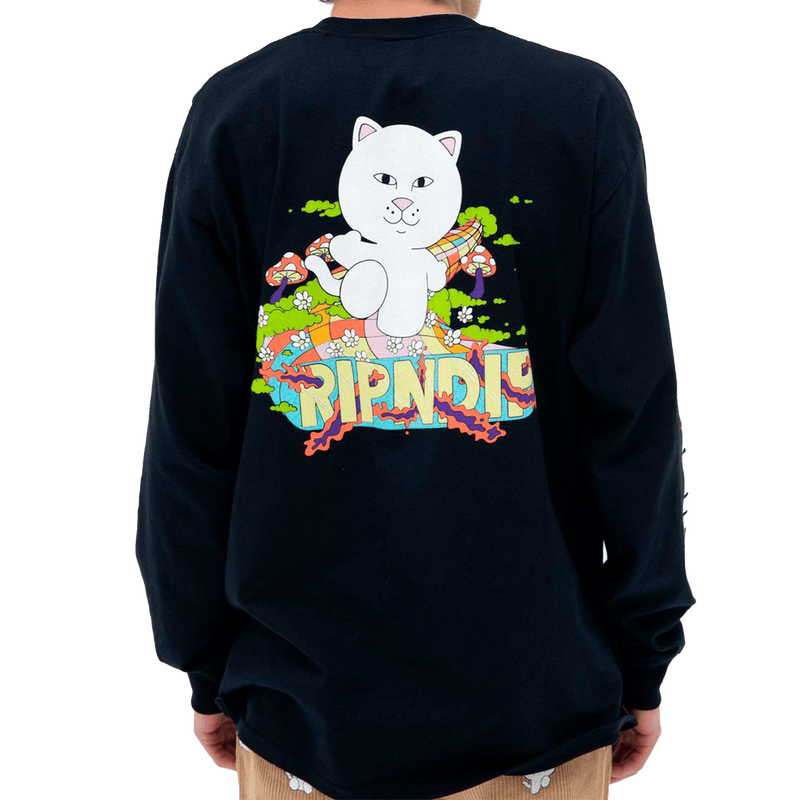 Ripndip Day Tripper Long Sleeve zwart achterkant outfit