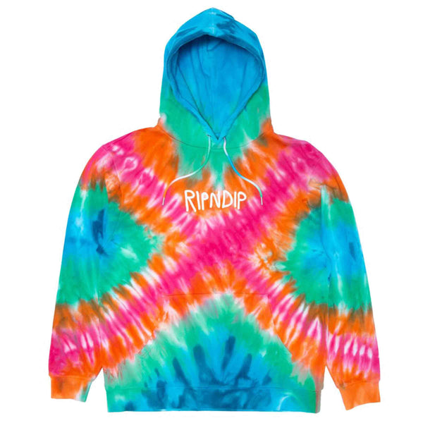 Ripndip OG Prisma Hoodie Rainbow X-Tie Dye voorkant Revert95.com