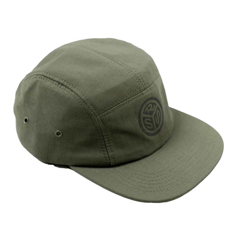 Rumble Reflective RSS logo 5 Panel cap zijkant groen