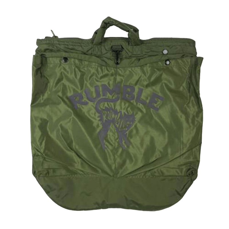 Rumble speed shop Helmen tas voorkant groen