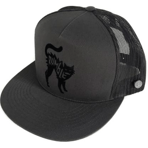 Rumble Cat Trucker Cap Charcoal voorkant