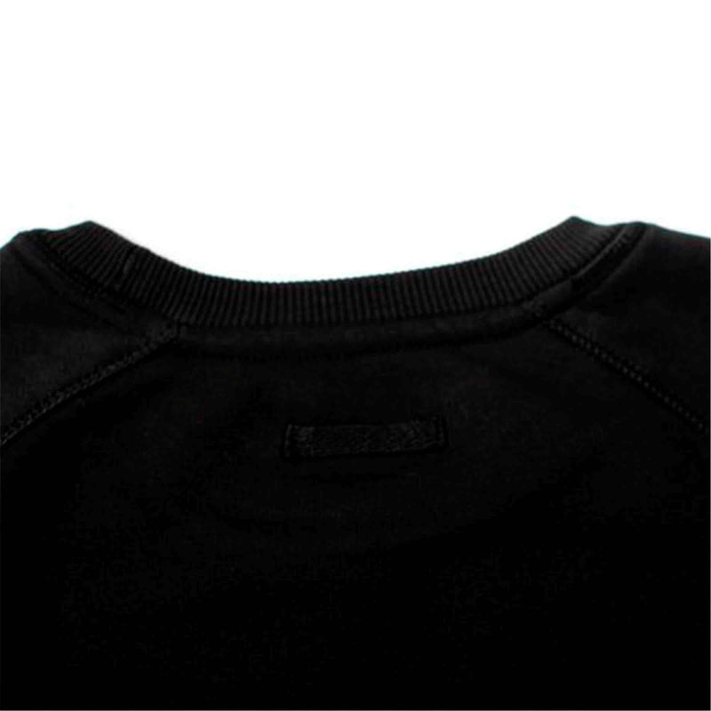 Rumble speedshop Rumble Red Cat Black varsity Sweatshirt achterkant hals close-up Revert95.com