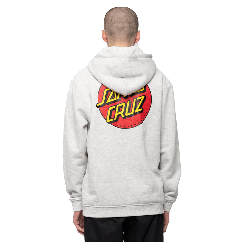 Santa Cruz skateboards classic dot zip hood achterkant athletic Heather lifestyle