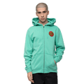 Santa Cruz skateboards classic dot zip hood voorkant jade green lifestyle