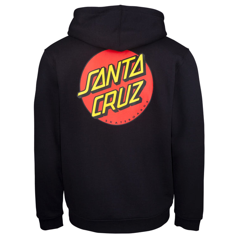 Santa Cruz skateboards classic dot zip hood achterkant black product