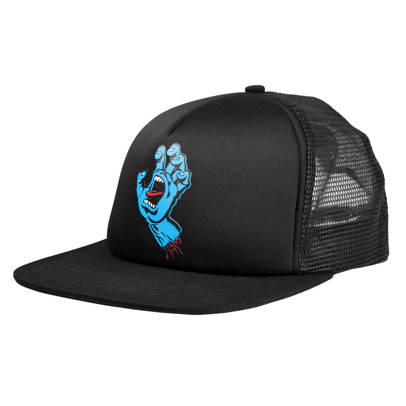Santa Cruz skateboards classic hand mesh cap voorkant zwart