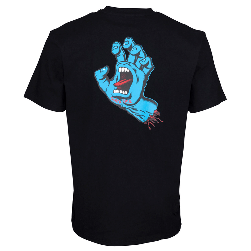 Santa Cruz Skateboards screaming hand chest t-shirt achterkant zwart product